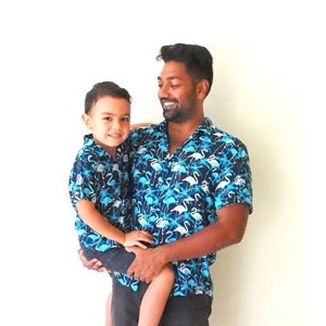 Father Son Matching Hawaiian Shirts Etsy Singapore