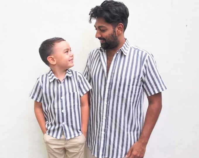 Camisas a juego de padre e hijo, camisas de papá e hijo, atuendo de papá y yo, atuendos familiares a juego, regalo para él, regalo del día del padre