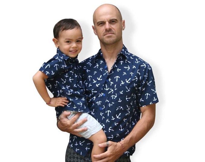 Camisas a juego de padre e hijo, camisas de papá e hijo, atuendo de papá y yo, atuendos familiares a juego, regalo para él, regalo del día del padre