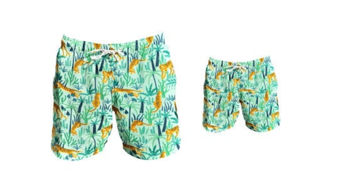 Father Son Matching Swim Trunks, Father & Son Matching Swimsuit, Dad