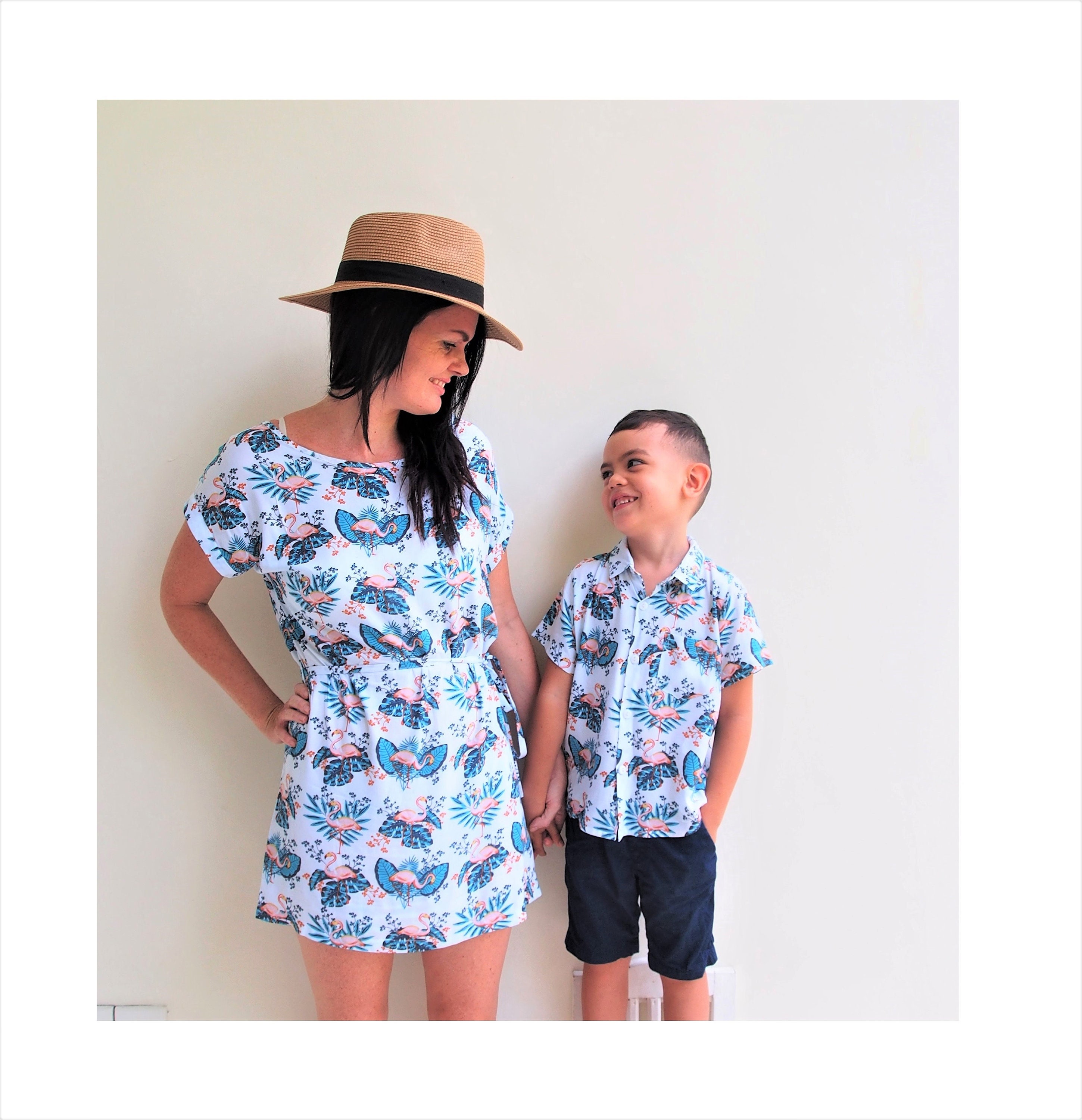 mom son matching dresses