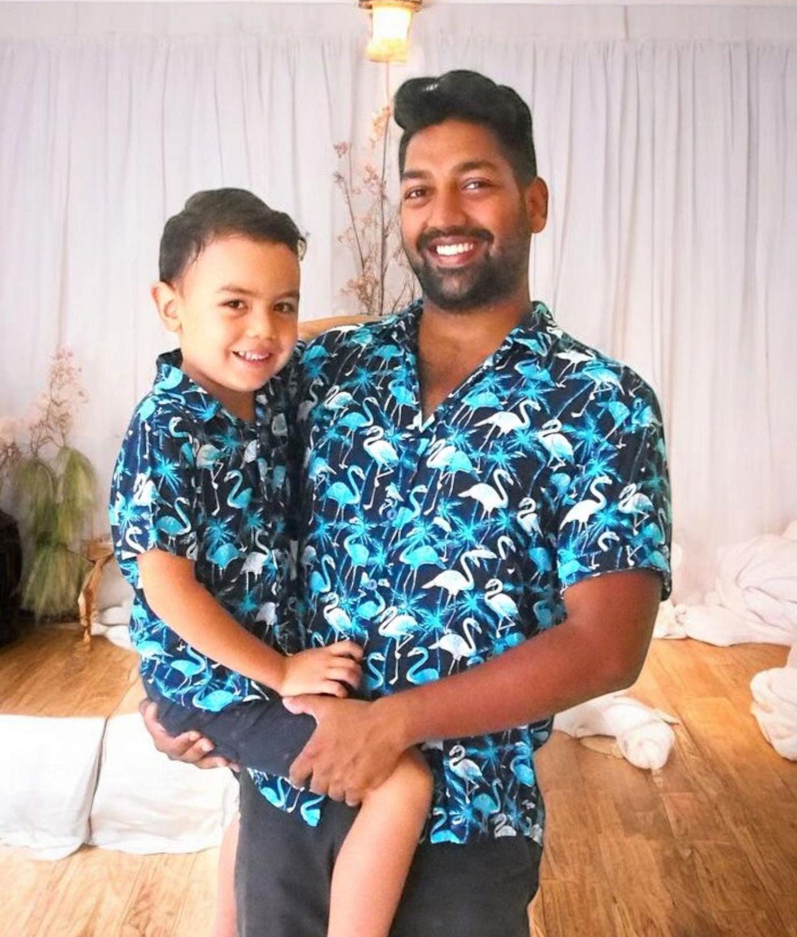 Hawaii Outfit Für Jungen - Schwarzes Hemd & Shorts Set Sommer Strand