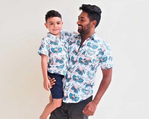 Father and Son Matching Shirts flamingo, Father and Son Outfit