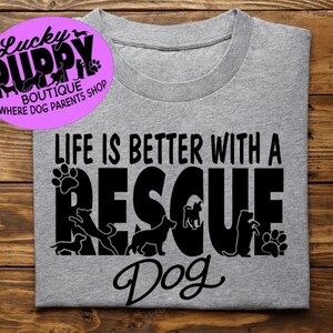 Rescue dog tshirt, rescue dog mom, dog rescue, dog rescue tshirt, dog mom gift, dog rescue gift