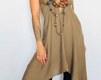 Tunic top with ultra wide trousers