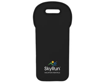 Custom Order SkyRun Company Logo Wine Tote Bag, Insulated Wine Carrier, Personalized Wine Bag, Wine Lover Gift, Wine Accessory, Wine Tote