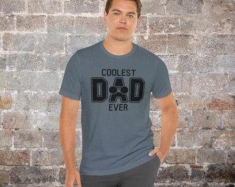 Coolest Dad Ever Comfy Short Sleeve Tee, Father's Day Shirt, Cool Dad Shirt, Best Dad Gift, Dad Birthday Shirt, Gift Shirt for Dad from Kids
