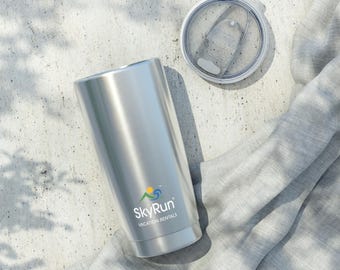SkyRun Company Logo Custom Order Tumbler, Personalized Travel Mug, Custom Insulated Cup, Corporate Gift, Stainless Steel Tumbler, Custom