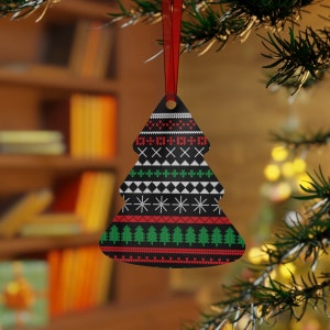 Ugly Christmas Sweater Christmas Ornament - Fun Stocking Stuffer Ornament, White Elephant Gift, Christmas Tree Ornament Gift