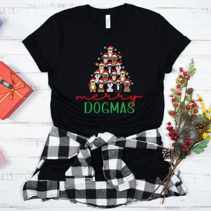 Merry Dogmas Christmas Shirt - Dog Christmas Tree Merry Christmas Shirt, Funny Dog Lover Christmas Gift, Cute Puppy Christmas Shirt