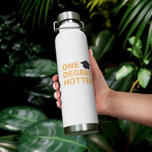 Graduation Water Bottle Gift  for College High School Graduate, Insulated Bottle, Travel Bottle, Graduation Present,  22oz Copper Bottle