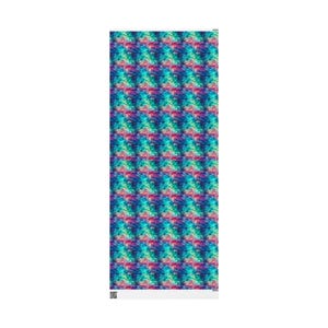 Mermaid Wrapping Paper, Mermaidcore Gift Wrap, Green Purple Pink Blue Scallop Wrapping Paper, Gift Wrap for Her, Birthday Gift Wrap Paper image 7