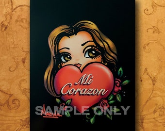 MI CORAZON   Greeting card