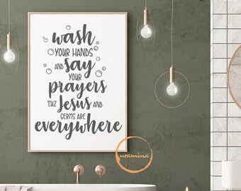 Wash your hands say your prayers | Etsy
