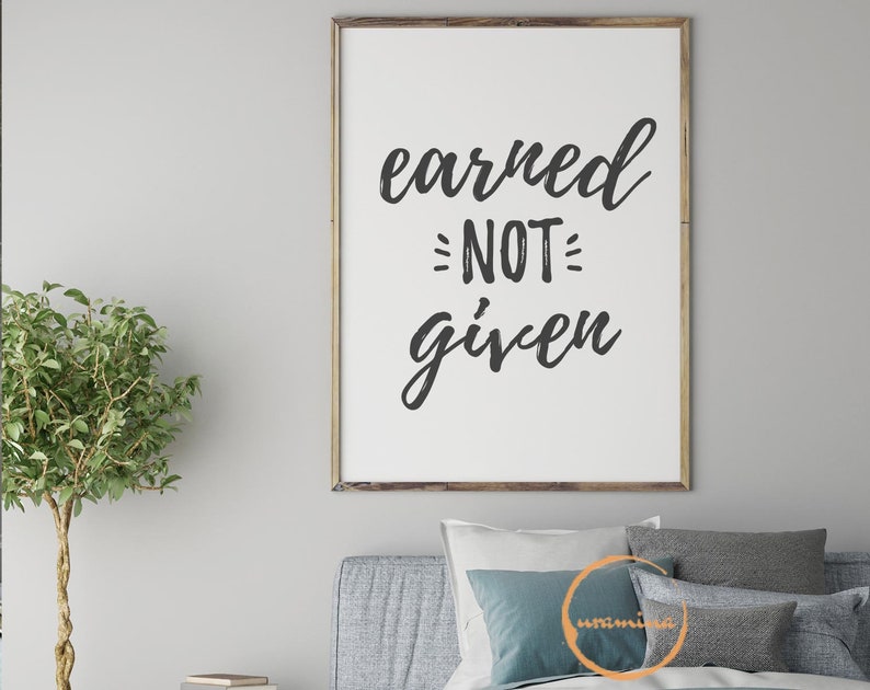 Earned Not Given SVG Cut Files Motivational Quote Shirt Mug | Etsy