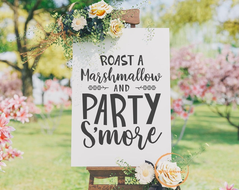 Roast A Marshmallow And Party S'more Funny Wedding Quote Etsy