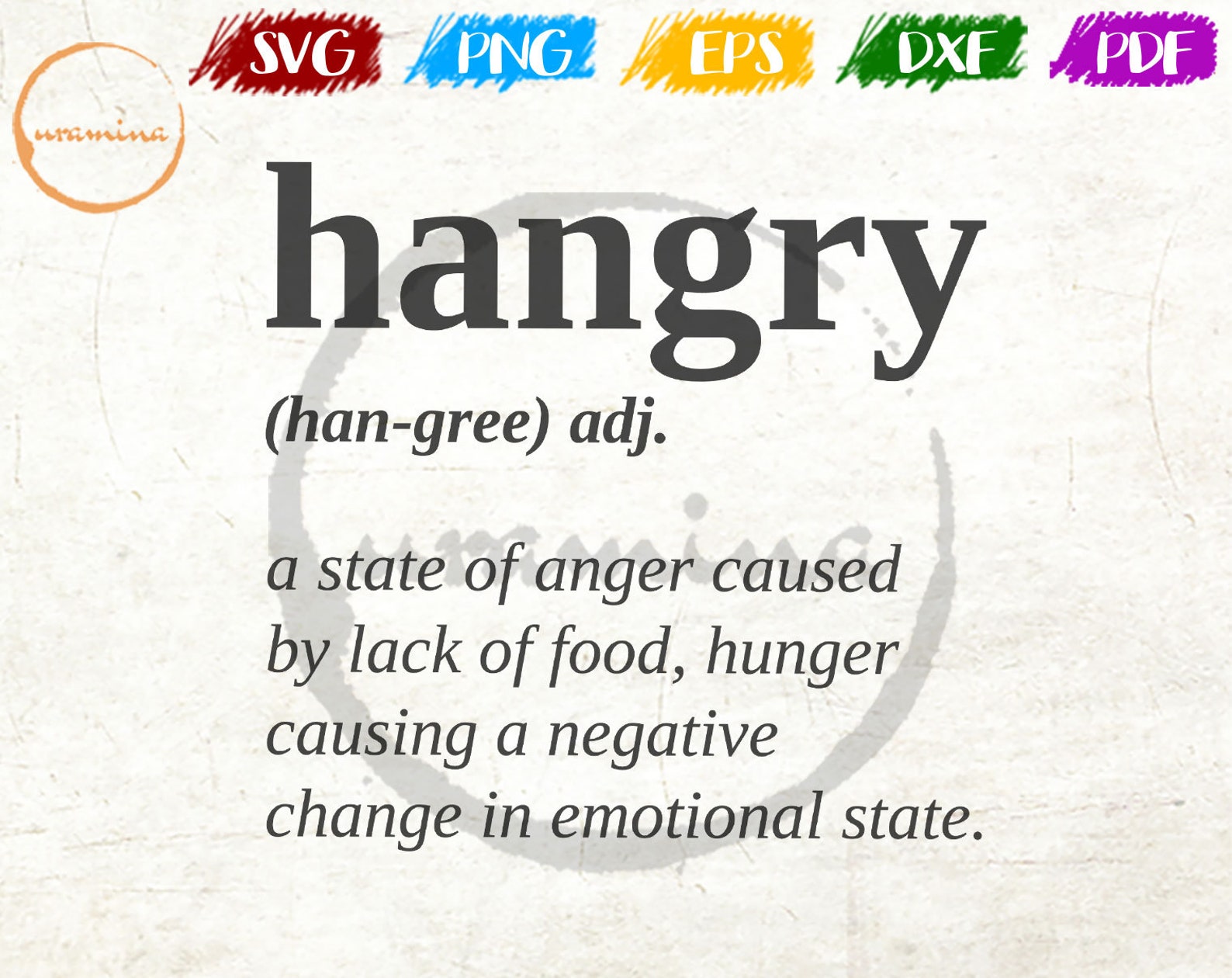 Funny Hangry Meaning SVG Cut Files Cricut Silhouette. Hungry | Etsy