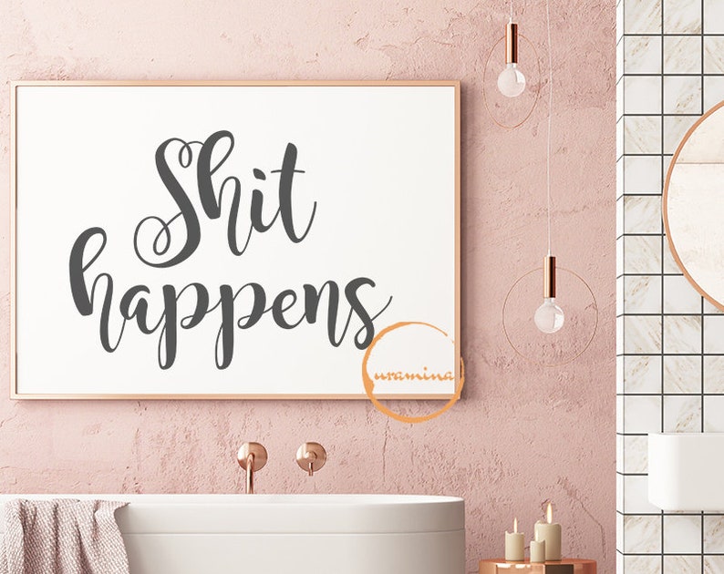 Download Funny Bathroom Quote SVG Shit Happens Home Cut Files ...