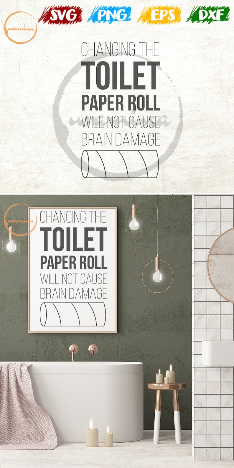 Changing Toilet Paper Roll Will Not Cause Brain Damage Svg Etsy