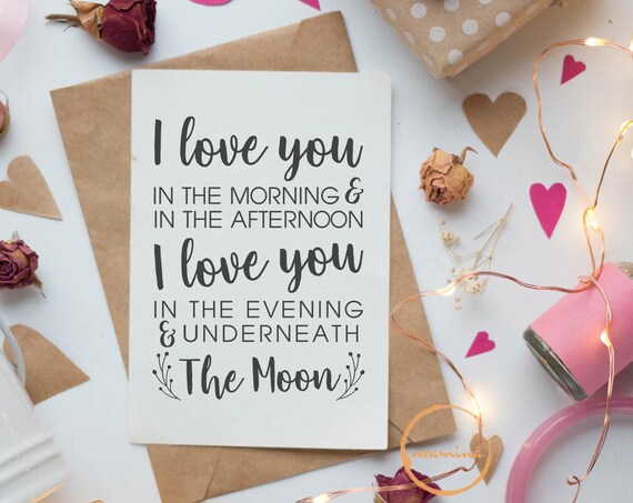 I Love You In The Morning And In The Afternoon Svg Cut Files Etsy