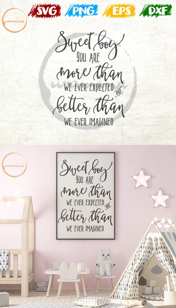 Download Sweet Boy Room Wall Decor Svg Cut Files For Cricut Etsy