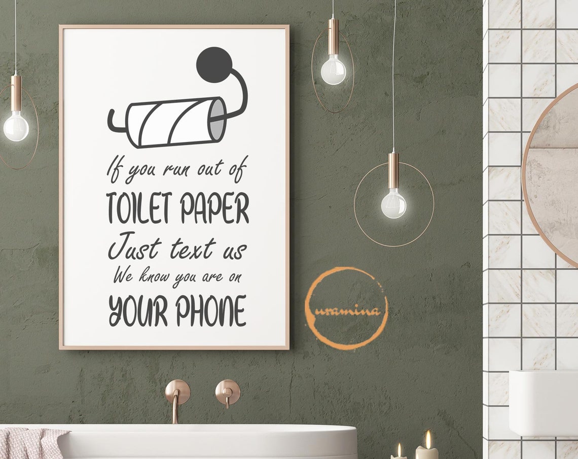 Funny Toilet Paper Roll Sign SVG Home Cut Files Bathroom Quote Etsy