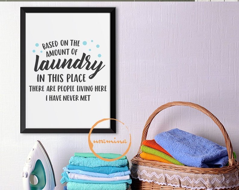 Funny Laundry Room Decor SVG Laundry Room Wall Art Prints Sign Etsy