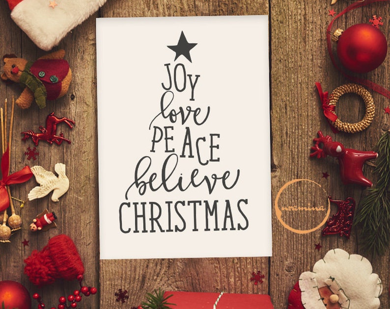 Download Christmas Tree Sign SVG Files for Cricut Silhouette. Joy ...