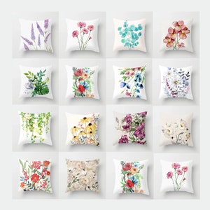 Pillow covers,Floral Throw Pillow Cases,for Sofa/Car Cushion Cover,Lumbar Pillowcases,Bedding,16 x 16，18 x 18，20 x 20，24 x 24