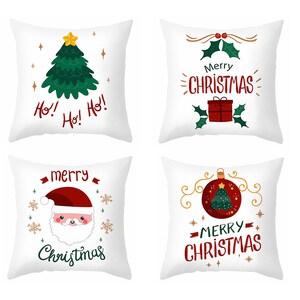 Christmas Decor print pillow cover 16x16,18x18,20x20inch Square Throw pillowcase for sofa / Bedroom cushion cover,Christmas Gift