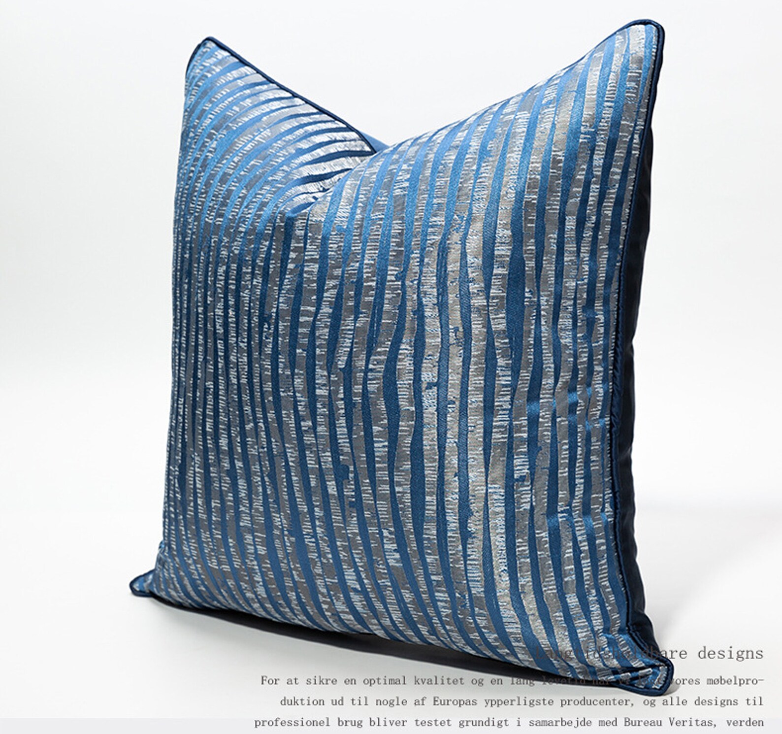 Stripe Jacquard pillow cover 12 x 2018 x 1820 x 20Dark blue Etsy