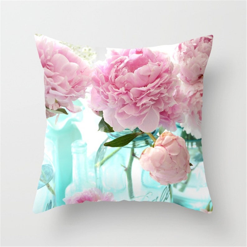 Flowers Pillow Coversthrow Pillow Caseslumbar Etsy