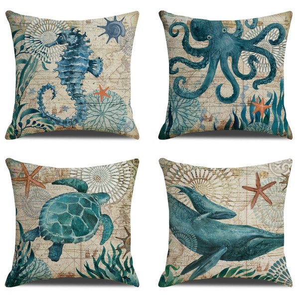 Ocean Pillow Cover Etsy