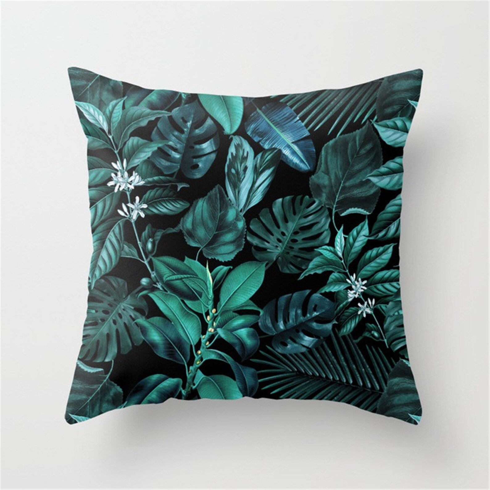 Green Leaf Pillow Coverthrow Pillowcase16 X 1618 X 1820 X Etsy