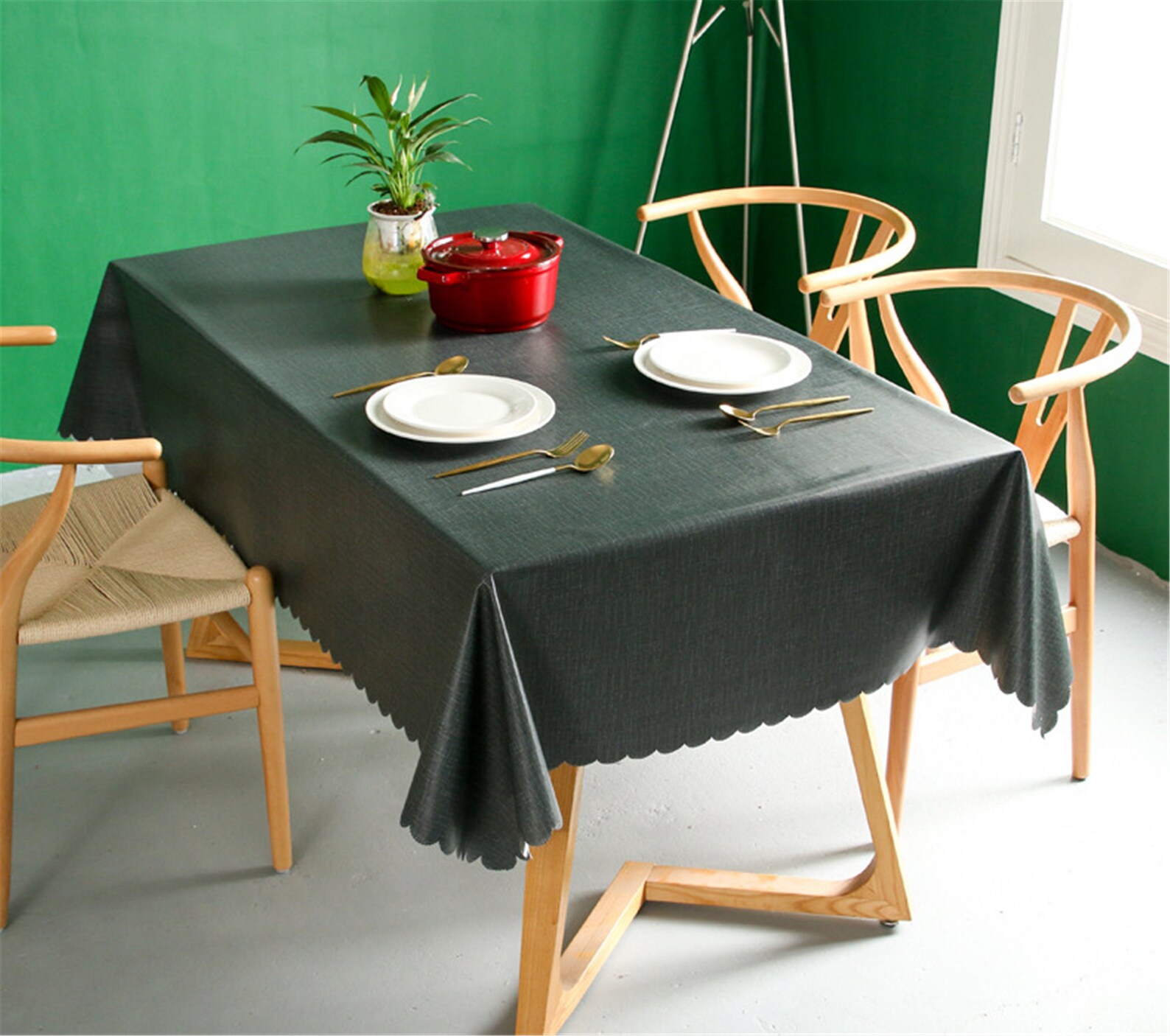 Einfarbige Tischdecke PVC wasserdicht Quadrat/Rechteck Etsy