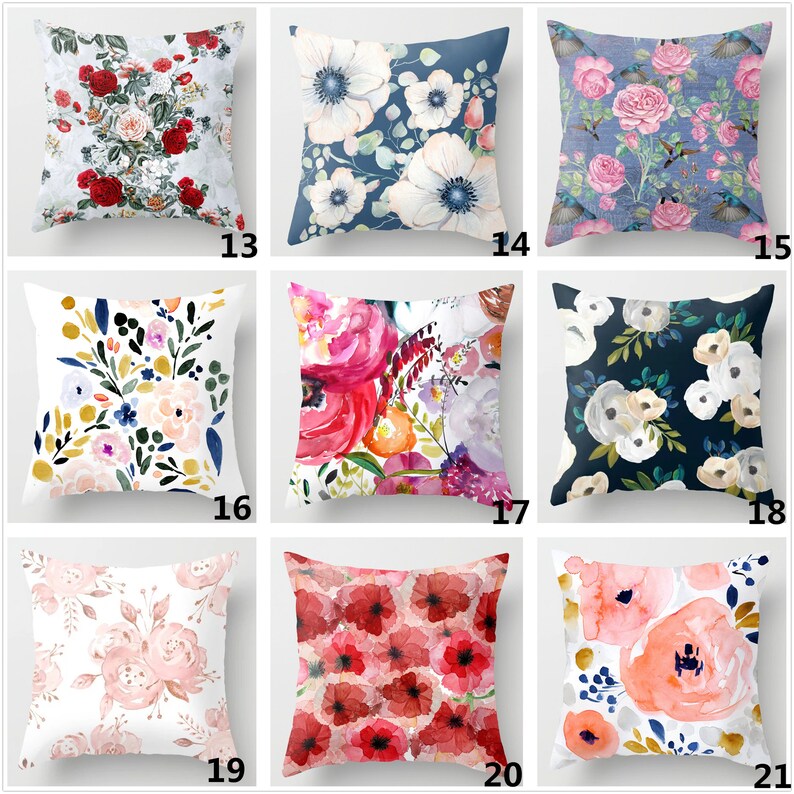 Flower Pillow coverThrow Pillow Case16 x 1618 x 1820 x Etsy