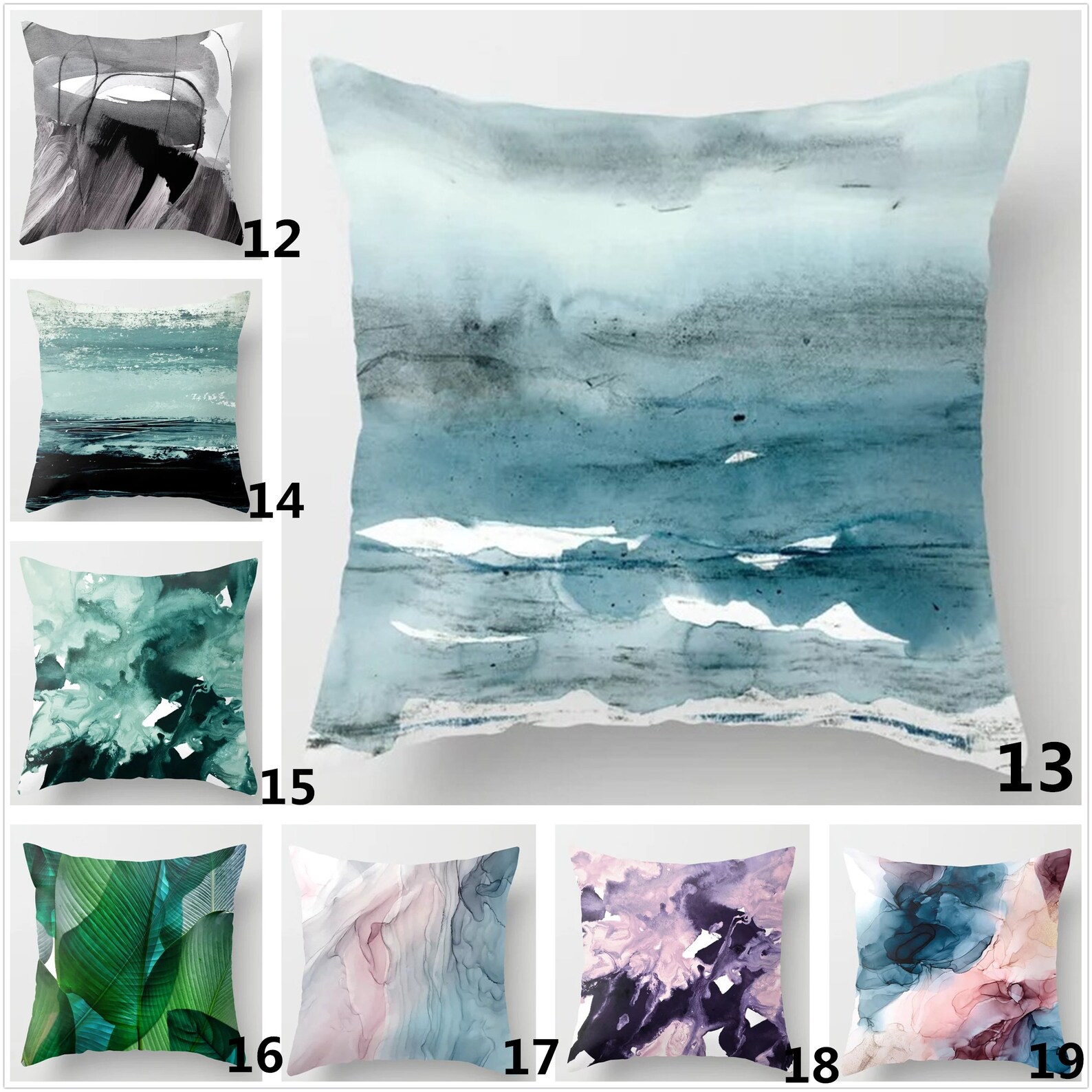 Watercolor Pillow Coversthrow Pillow Caseslumbar Etsy