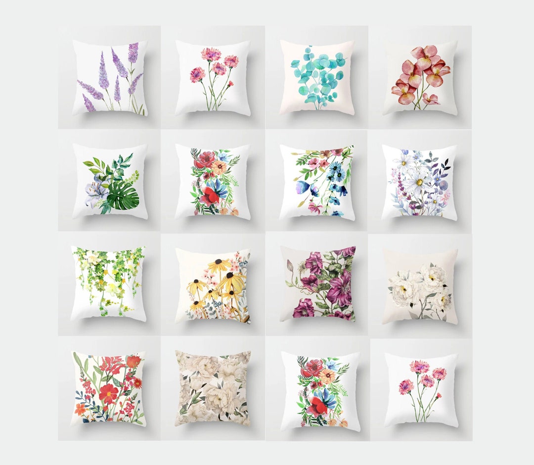 Pillow Covers,floral Throw Pillow Cases,for Sofa/car Cushion Cover