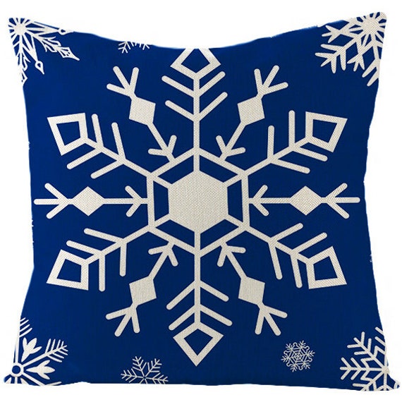 Christmas Pillows, Winter Xmas Holiday Farmhouse Outdoor Snowflake Red Christmas  Pillow Covers18x18 Set of 2, Christmas Decorations Indoor Throw Pillows for  Home Couch Sofa Bed 