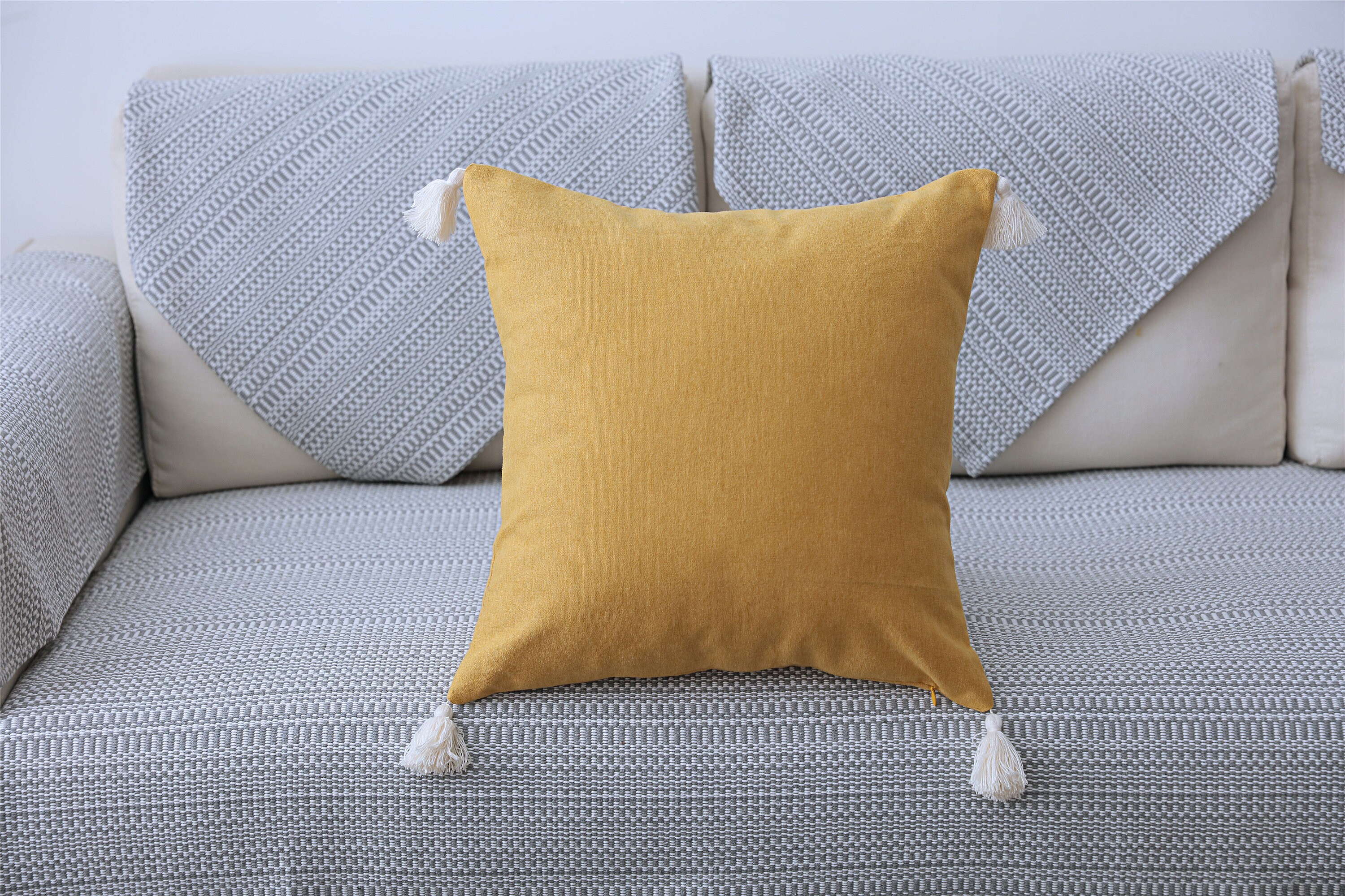 Yellow Cotton pillow cover18 x 1812 x 20Throw Etsy