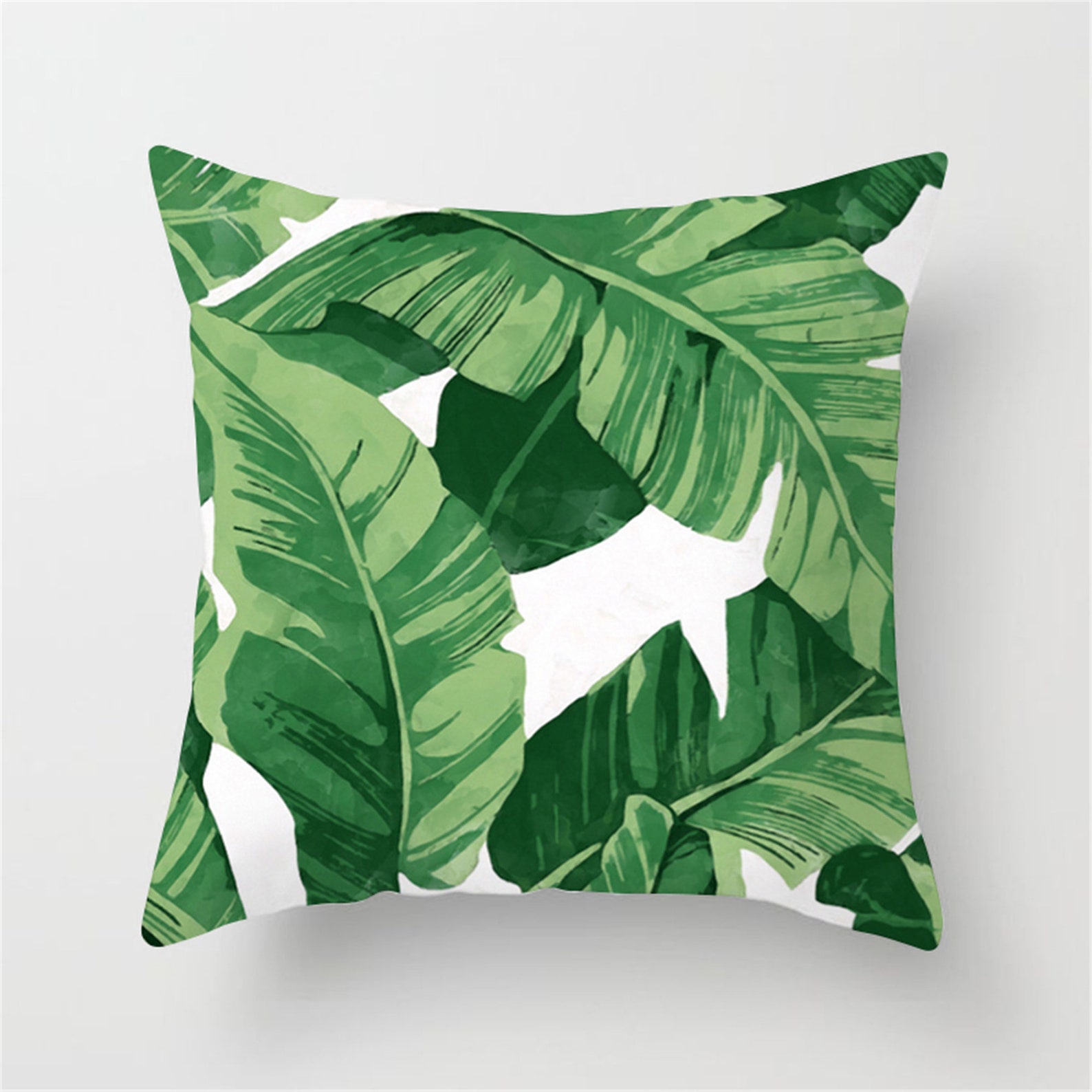 Green Leaf Pillow Covers Set of 4 16 X 1618 X 1820 X 2024 Etsy