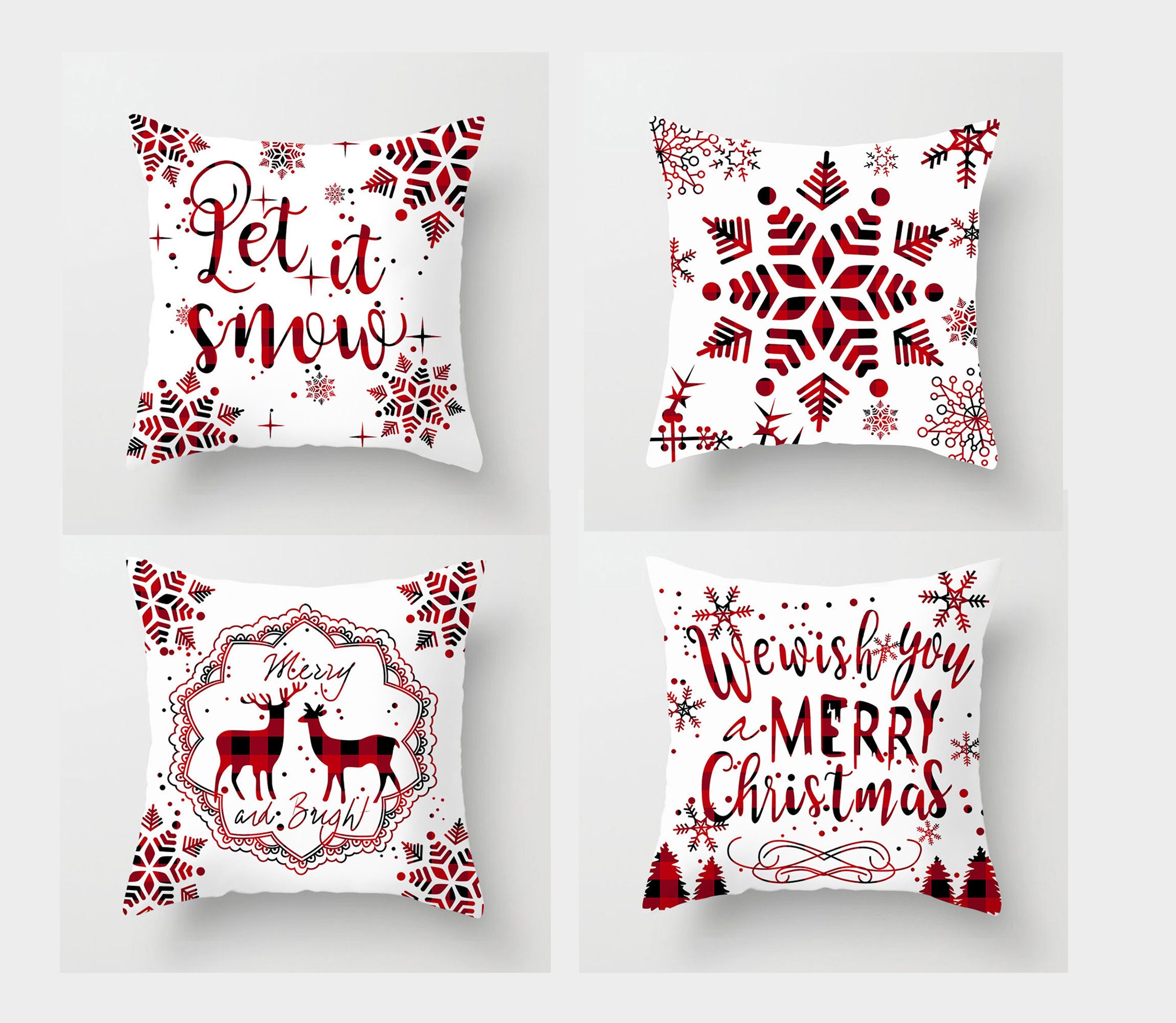 snowflake pillow cases