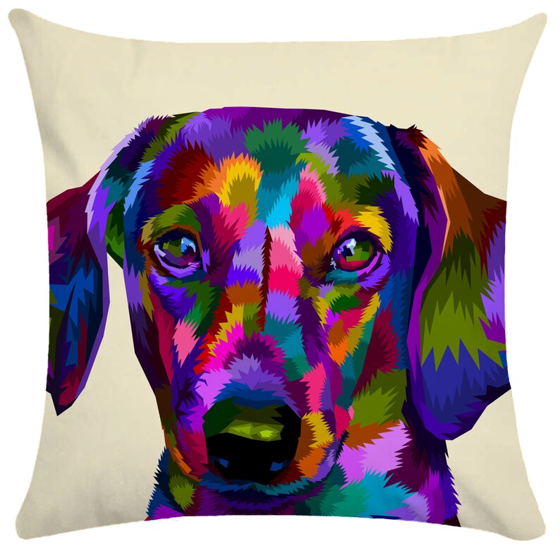 Colorful Cute Dog Pillow Cover16 X 1618 X 1820 X 2024 X | Etsy