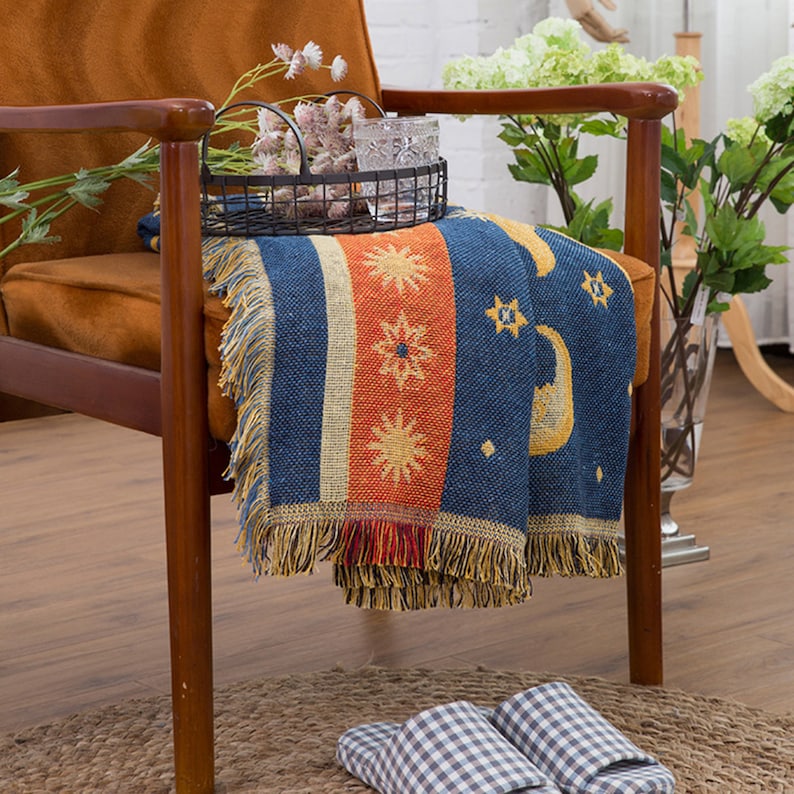 Sun Jacquard Woven Blanket 5170/sofa Etsy
