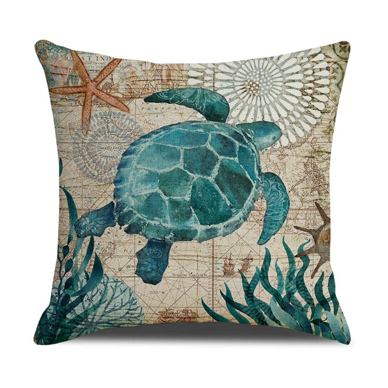 Blue Sea Life Pillow Cover Throw Pillow case16 x 1618 x Etsy