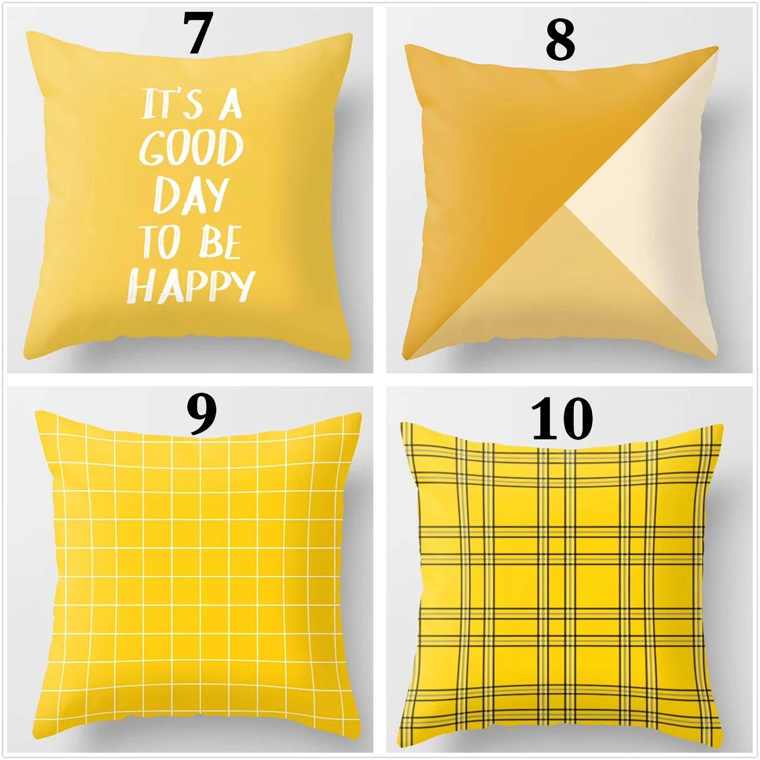 Pillow covers White Yellow Throw Pillow Casefor Sofa/Car Etsy