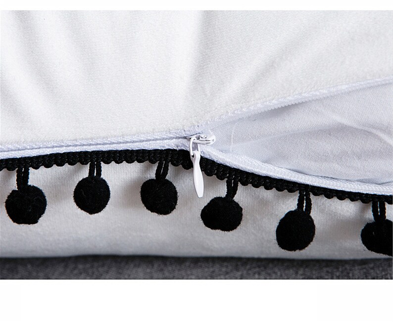 Bohemian Pillow Covers 18 X 18/12 X 20black and White Throw Etsy