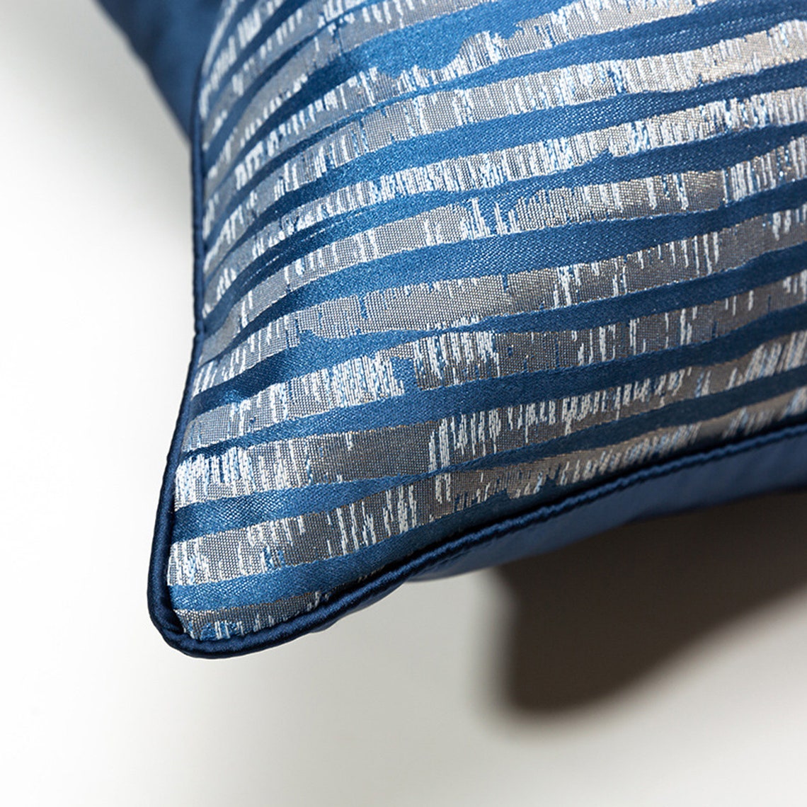 Stripe Jacquard pillow cover 12 x 2018 x 1820 x 20Dark blue Etsy