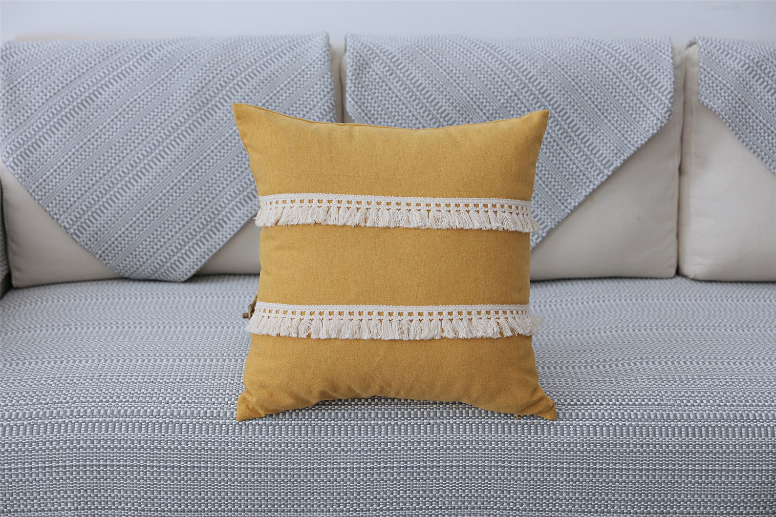 Yellow Cotton pillow cover18 x 1812 x 20Throw Etsy