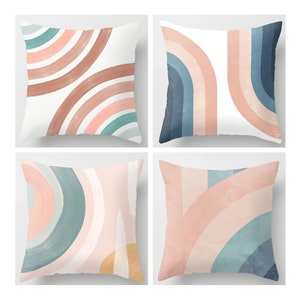 Light Pink Pillow covers, Abstract Throw Pillow Cases,for Sofa/Car Cushion Cover,Bedding,Gift,16 x 16，18 x 18，20 x 20，24 x 24